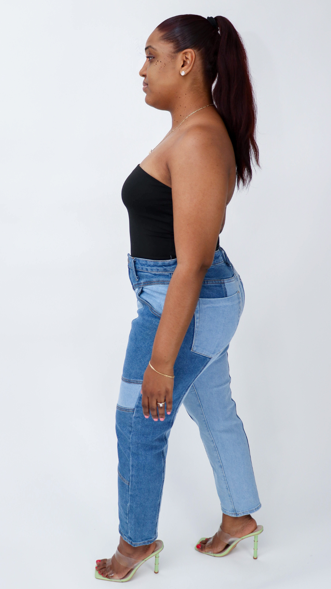 Light & Dark Two-tone Jeans