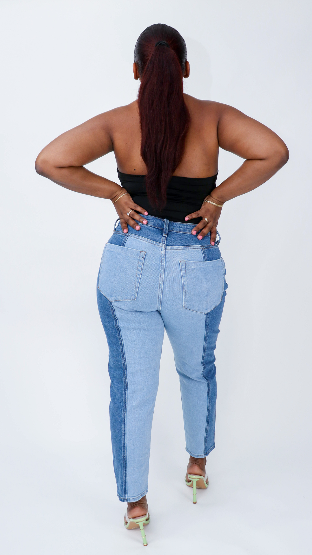 Light & Dark Two-tone Jeans